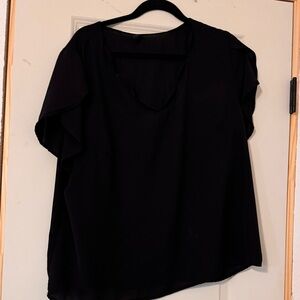 Black scalloped shirt